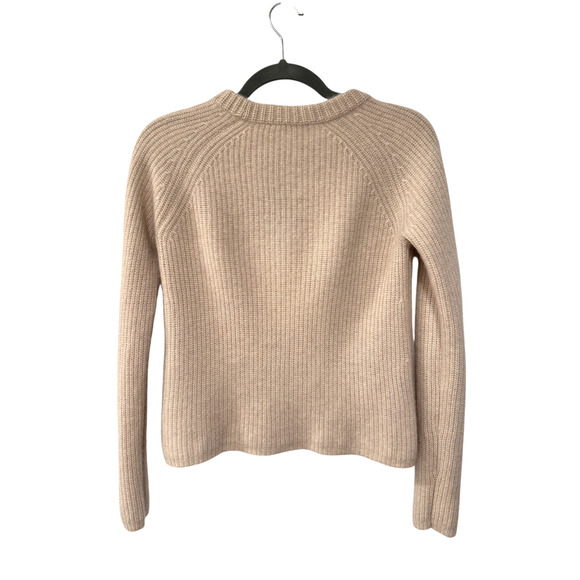 NWT! Jenni Kayne XS Iconic 100% CASHMERE Fisherman Sweater $425 Oatmeal Neutral - Picture 5 of 14